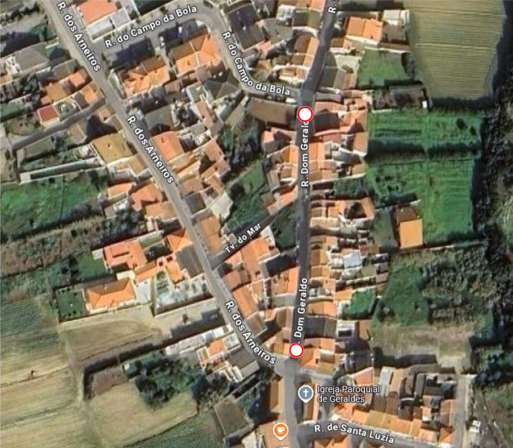 SMAS - Corte de trânsito na Rua Dom Geraldo, Geraldes - Freguesia de Atouguia da Baleia